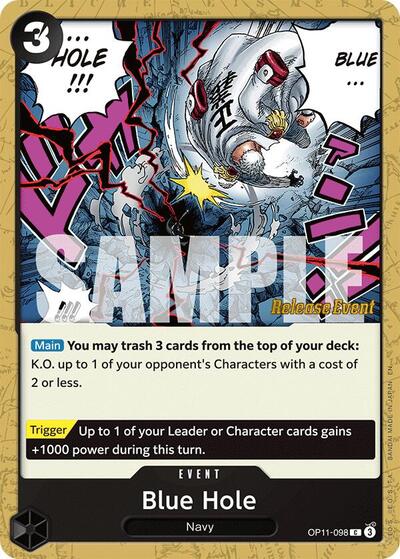 Blue Hole (OP11-098) [A Fist of Divine Speed Release Event Cards] | Jack's On Queen