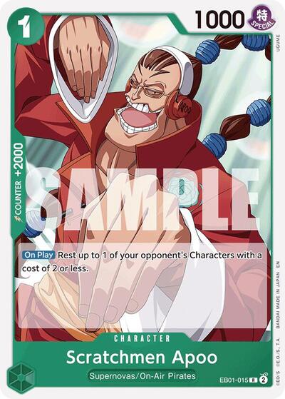 Scratchmen Apoo (Reprint) (EB01-015) [Starter Deck 24: GREEN Jewelry Bonney] | Jack's On Queen
