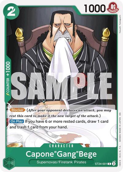 Capone"Gang"Bege (ST24-001) [Starter Deck 24: GREEN Jewelry Bonney] | Jack's On Queen