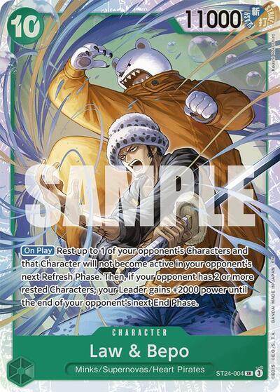 Law & Bepo (ST24-004) [Starter Deck 24: GREEN Jewelry Bonney] | Jack's On Queen