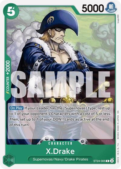 X.Drake (ST24-005) [Starter Deck 24: GREEN Jewelry Bonney] | Jack's On Queen