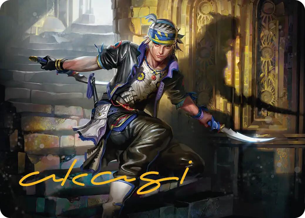 Locke Cole Art Card (Gold-Stamped Signature) [FINAL FANTASY Art Series] | Jack's On Queen