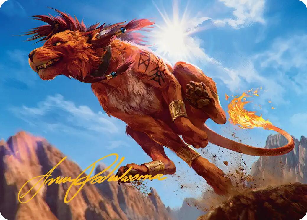 Red XIII, Proud Warrior Art Card (Gold-Stamped Signature) [FINAL FANTASY Art Series] | Jack's On Queen