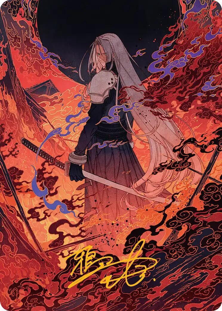Nibelheim Aflame Art Card (Gold-Stamped Signature) [FINAL FANTASY Art Series] | Jack's On Queen