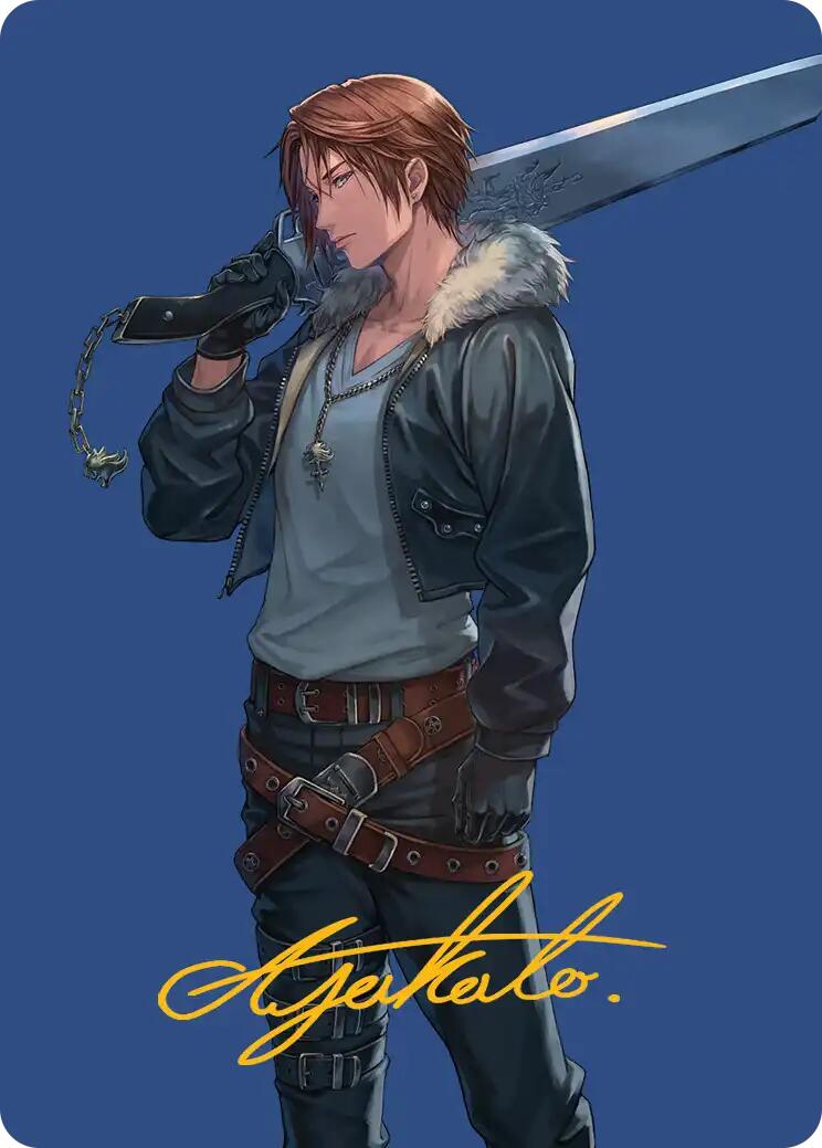 Squall, SeeD Mercenary Art Card (Gold-Stamped Signature) [FINAL FANTASY Art Series] | Jack's On Queen