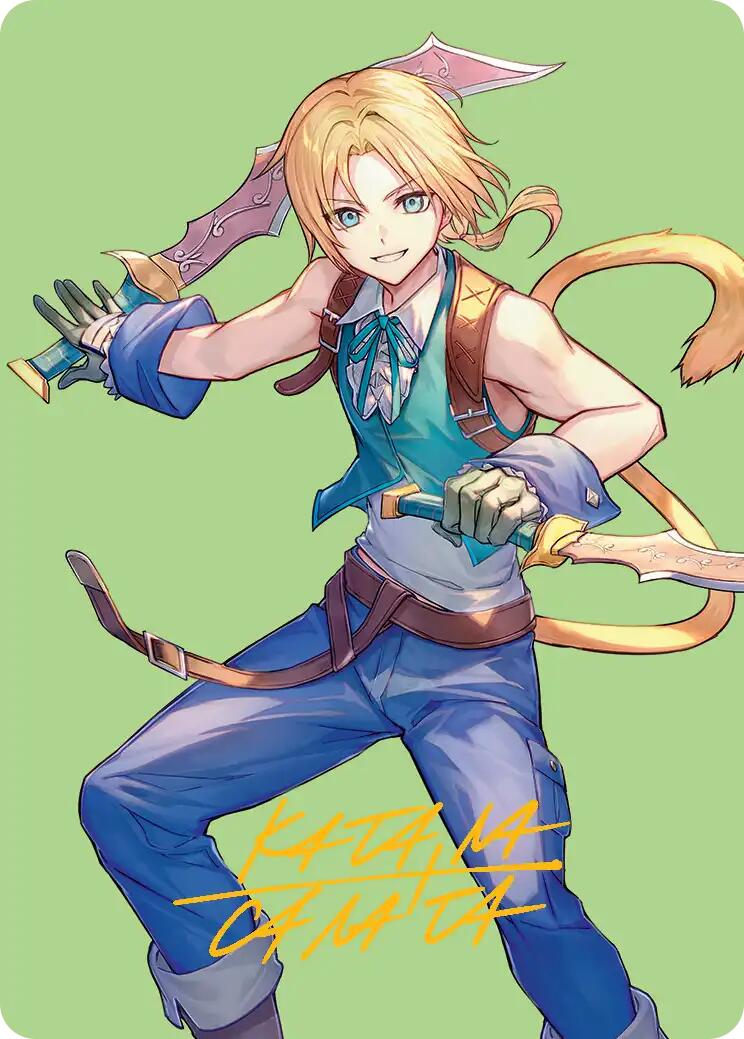 Zidane, Tantalus Thief Art Card (Gold-Stamped Signature) [FINAL FANTASY Art Series] | Jack's On Queen