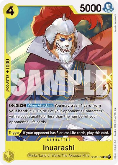 Inuarashi (Reprint) (OP06-100) [Starter Deck 28: GREEN/YELLOW Yamato] | Jack's On Queen