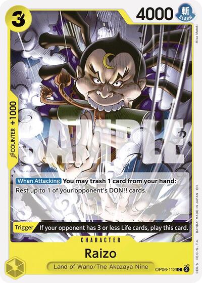 Raizo (Reprint) (OP06-112) [Starter Deck 28: GREEN/YELLOW Yamato] | Jack's On Queen