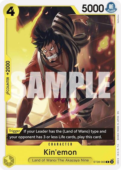 Kin'emon (ST28-003) [Starter Deck 28: GREEN/YELLOW Yamato] | Jack's On Queen
