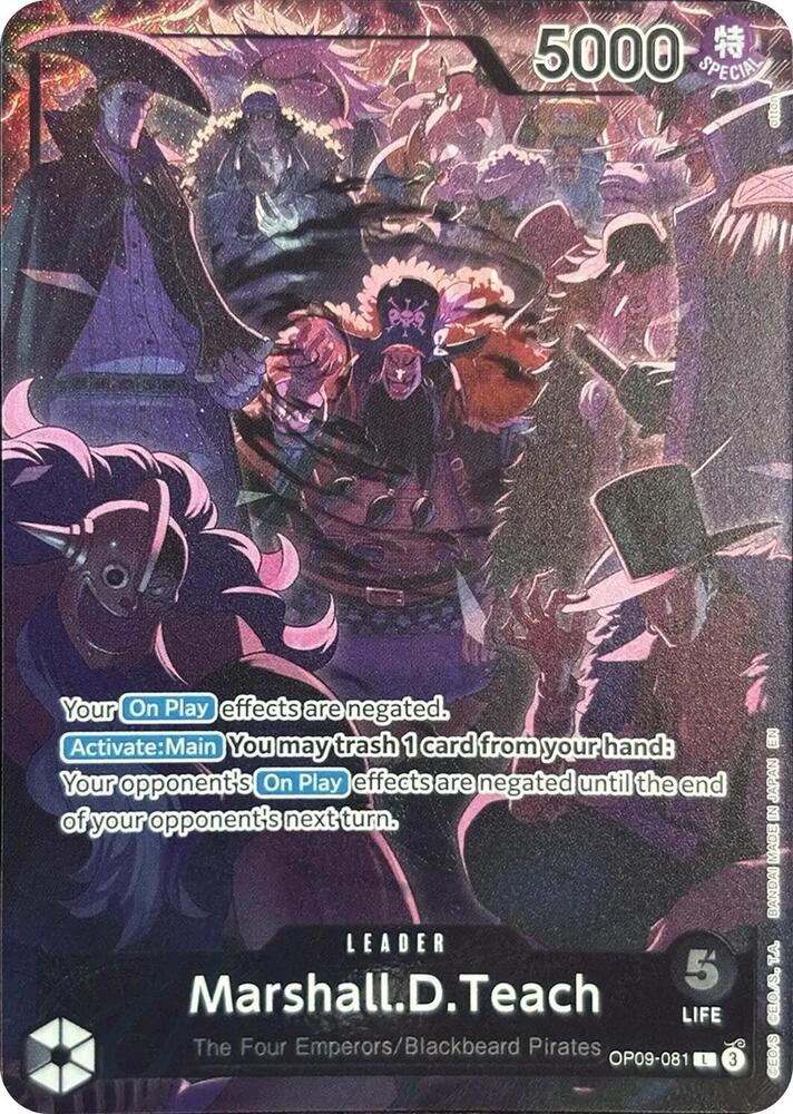 Marshall.D.Teach (English Version 2nd Anniversary Set) (OP09-081) [One Piece Promotion Cards] | Jack's On Queen