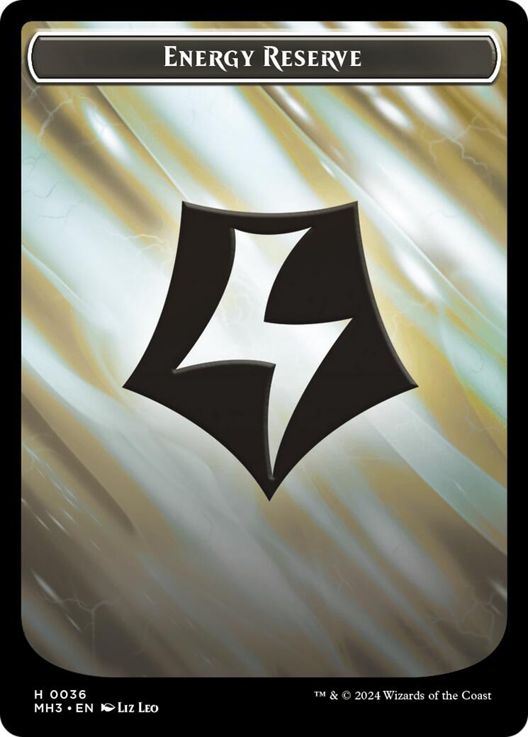 Angel // Energy Reverse Double-Sided Token [Modern Horizons 3 Tokens] | Jack's On Queen