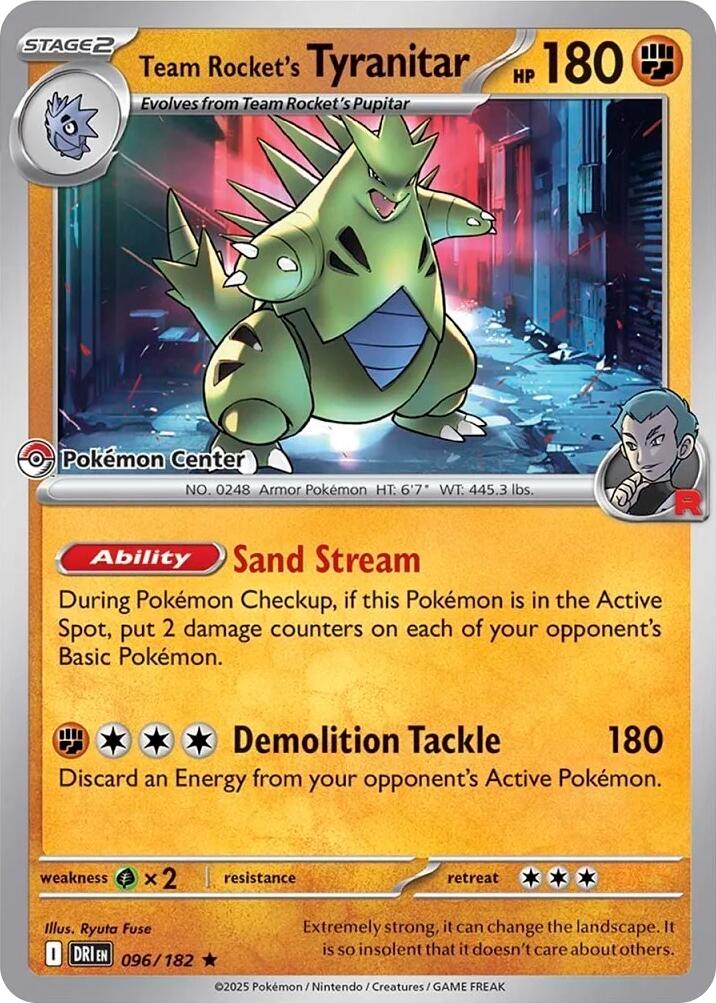 Team Rocket's Tyranitar (096/182) (Pokemon Center Exclusive) [Miscellaneous Cards] | Jack's On Queen