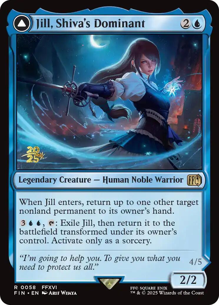 Jill, Shiva's Dominant // Shiva, Warden of Ice [FINAL FANTASY Prerelease Promo] | Jack's On Queen