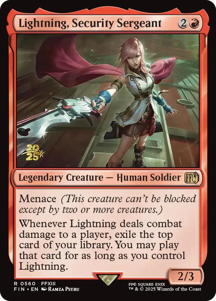 Lightning, Security Sergeant [FINAL FANTASY Prerelease Promo] | Jack's On Queen
