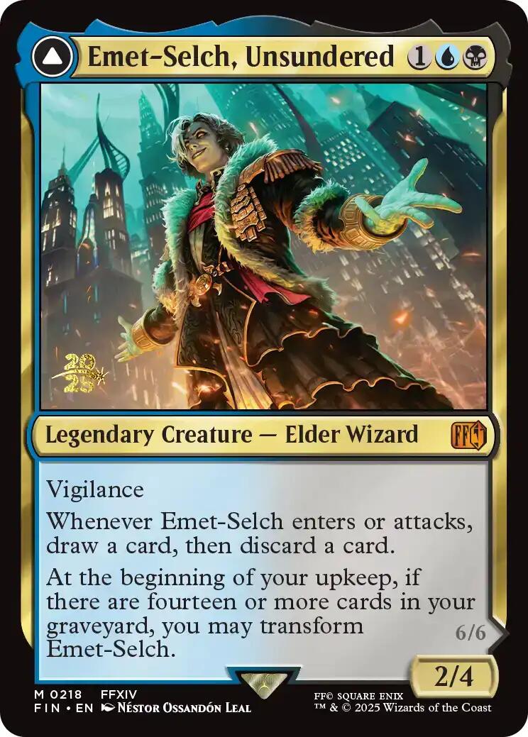 Emet-Selch, Unsundered // Hades, Sorcerer of Eld [FINAL FANTASY Prerelease Promo] | Jack's On Queen