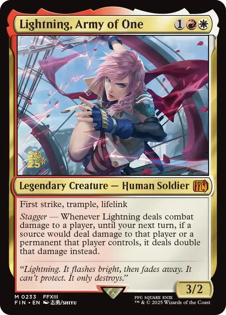 Lightning, Army of One [FINAL FANTASY Prerelease Promo] | Jack's On Queen