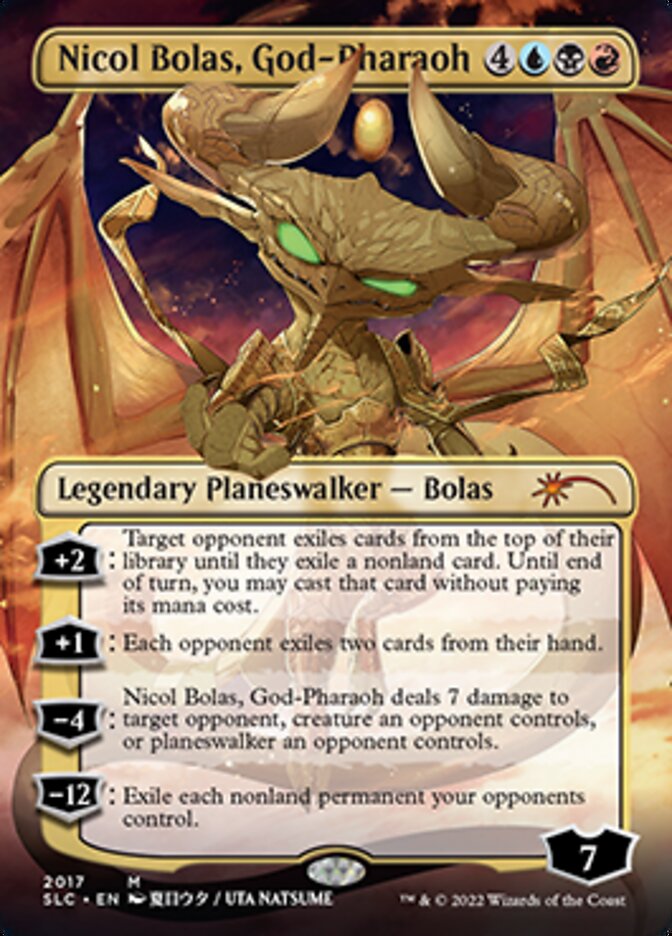 Nicol Bolas, God-Pharaoh (Borderless) [Secret Lair Countdown Kit] | Jack's On Queen
