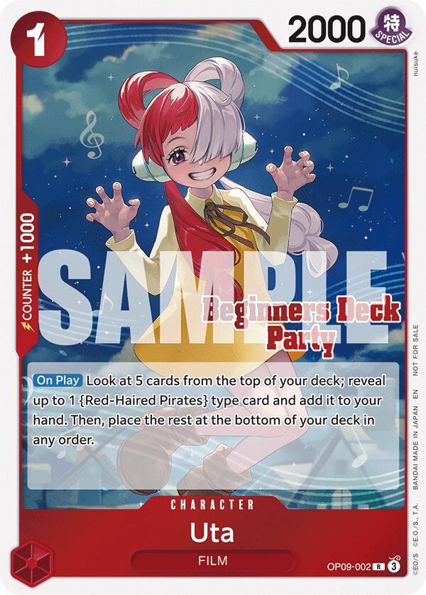 Uta (Beginners Deck Party [ST-23] - [ST-28] Participation Pack) (OP09-002) [One Piece Promotion Cards] | Jack's On Queen