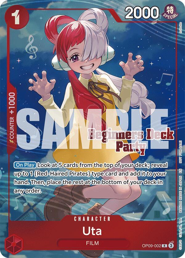 Uta (Beginners Deck Party [ST-23] - [ST-28] Winner Pack) (OP09-002) [One Piece Promotion Cards] | Jack's On Queen