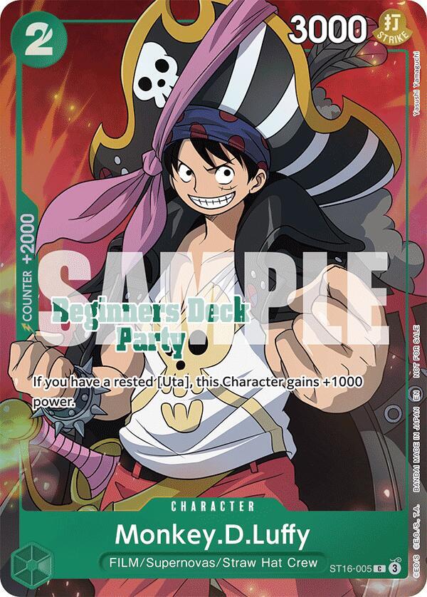 Monkey.D.Luffy (Beginners Deck Party [ST-23] - [ST-28] Winner Pack) (ST16-005) [One Piece Promotion Cards] | Jack's On Queen