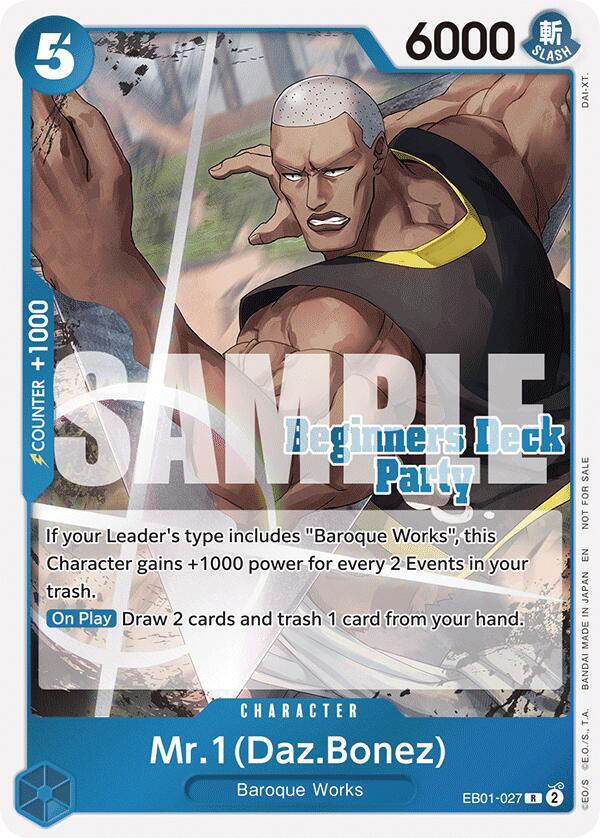Mr. 1 (Daz.Bonez) (Beginners Deck Party [ST-23] - [ST-28] Participation Pack) (EB01-027) [One Piece Promotion Cards] | Jack's On Queen