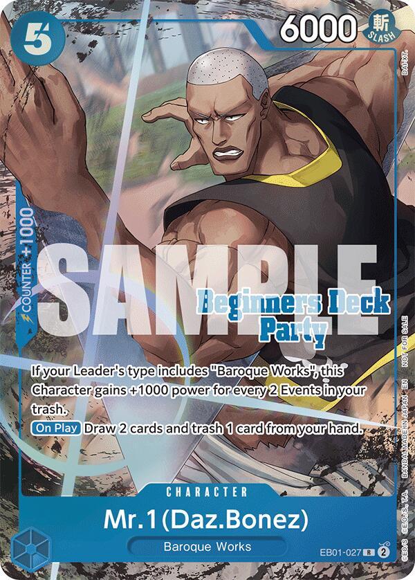 Mr. 1 (Daz.Bonez) (Beginners Deck Party [ST-23] - [ST-28] Winner Pack) (EB01-027) [One Piece Promotion Cards] | Jack's On Queen