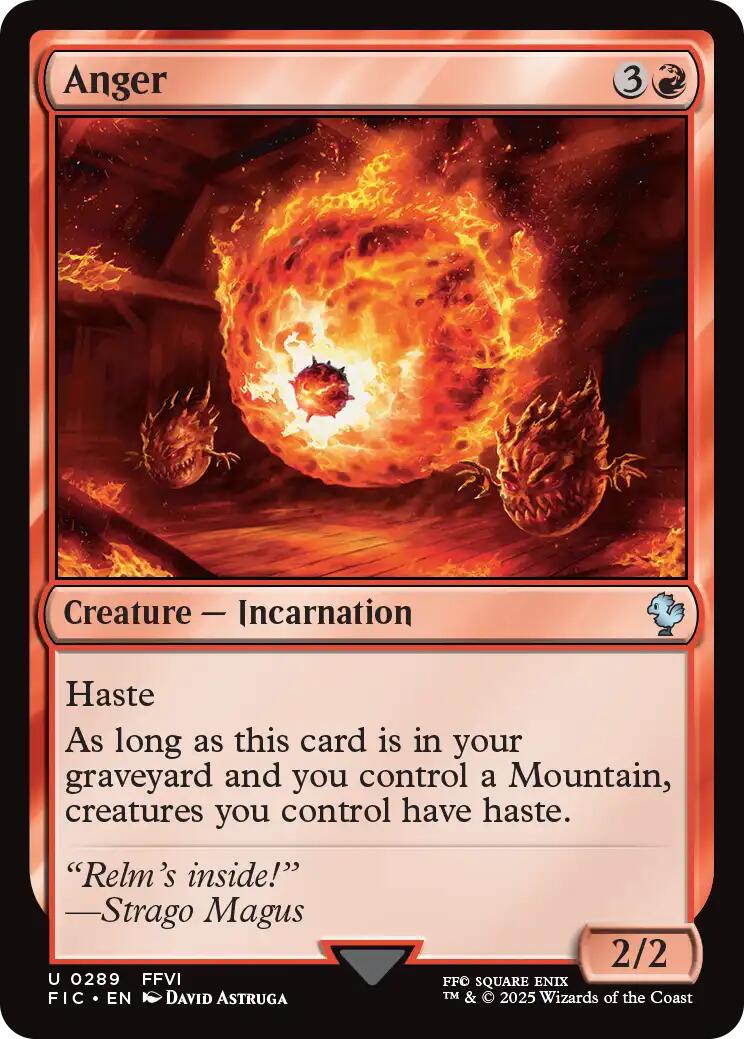 Anger (Surge Foil) [FINAL FANTASY Commander] | Jack's On Queen