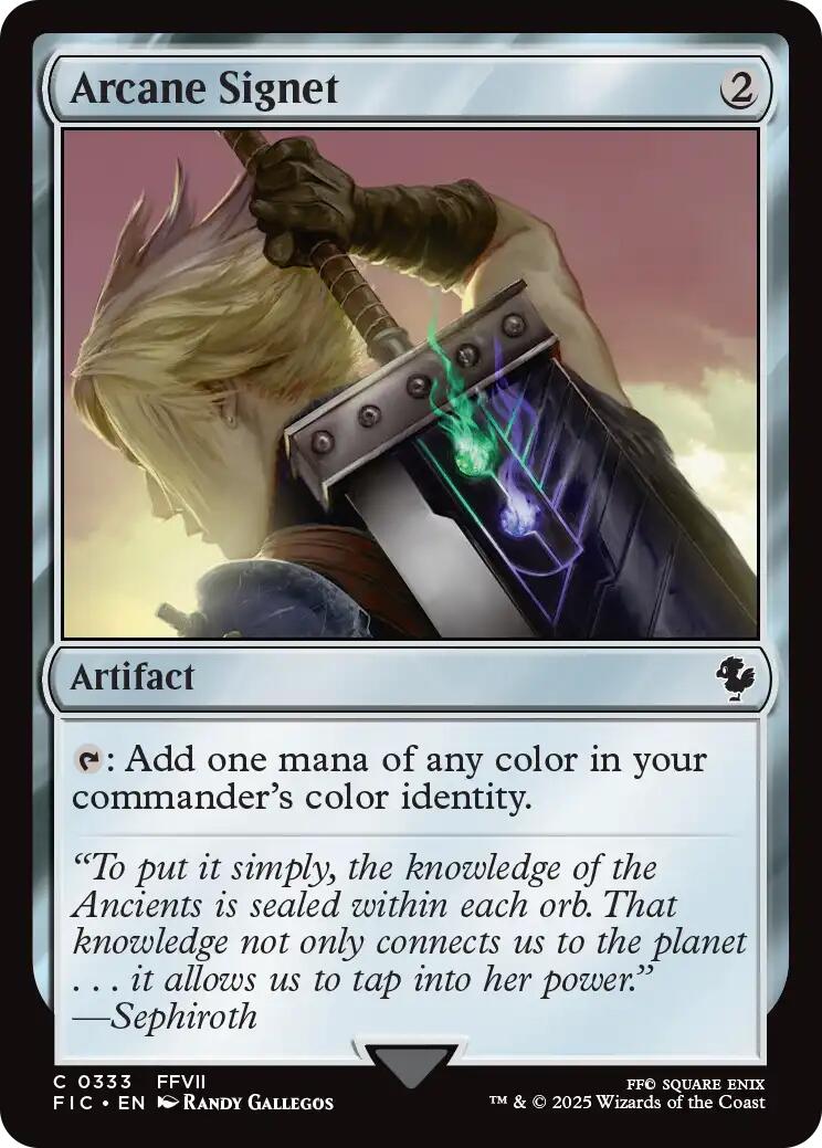 Arcane Signet (0333) (Surge Foil) [FINAL FANTASY Commander] | Jack's On Queen