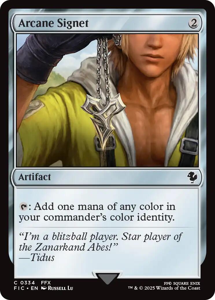 Arcane Signet (0334) (Surge Foil) [FINAL FANTASY Commander] | Jack's On Queen