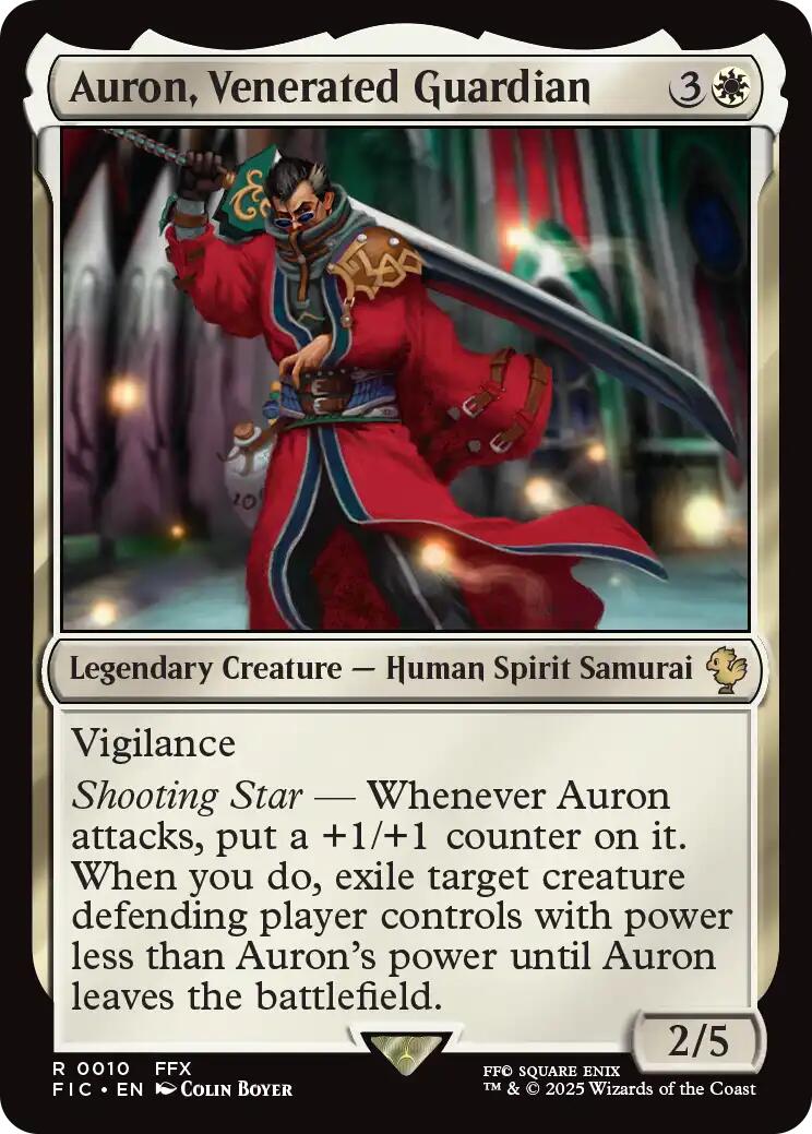 Auron, Venerated Guardian (Surge Foil) [FINAL FANTASY Commander] | Jack's On Queen