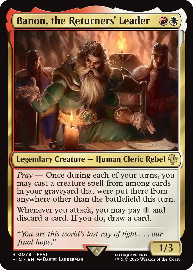 Banon, the Returners' Leader (Surge Foil) [FINAL FANTASY Commander] | Jack's On Queen