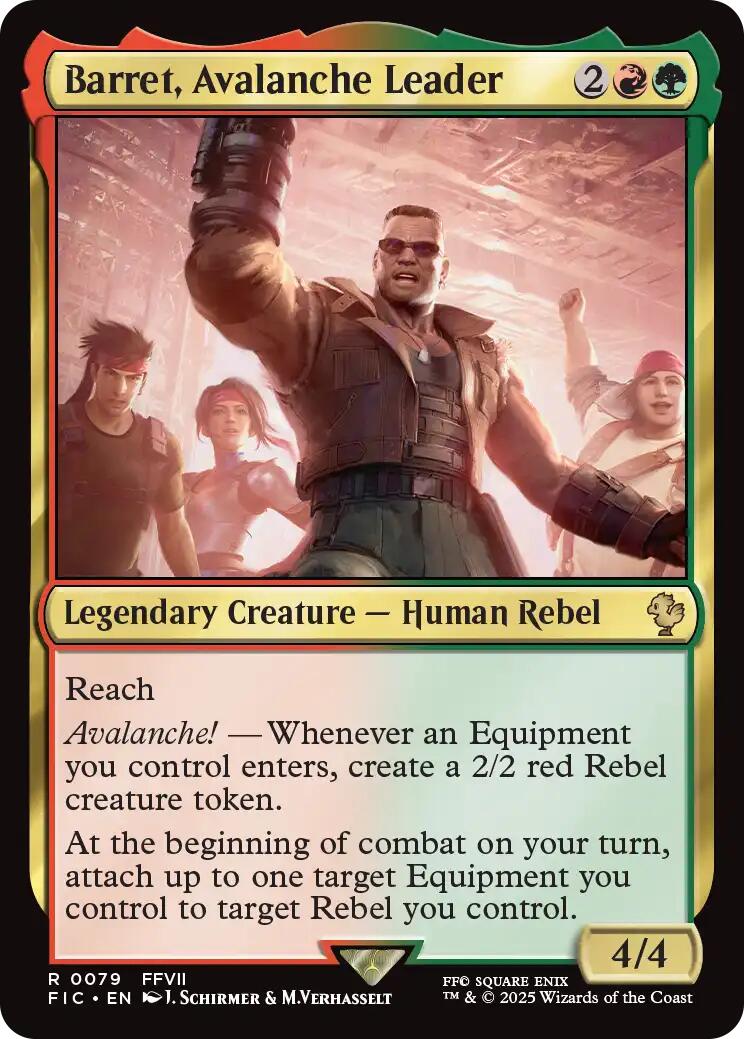 Barret, Avalanche Leader (Surge Foil) [FINAL FANTASY Commander] | Jack's On Queen