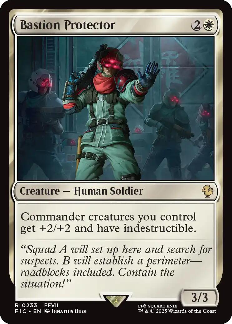 Bastion Protector (Surge Foil) [FINAL FANTASY Commander] | Jack's On Queen