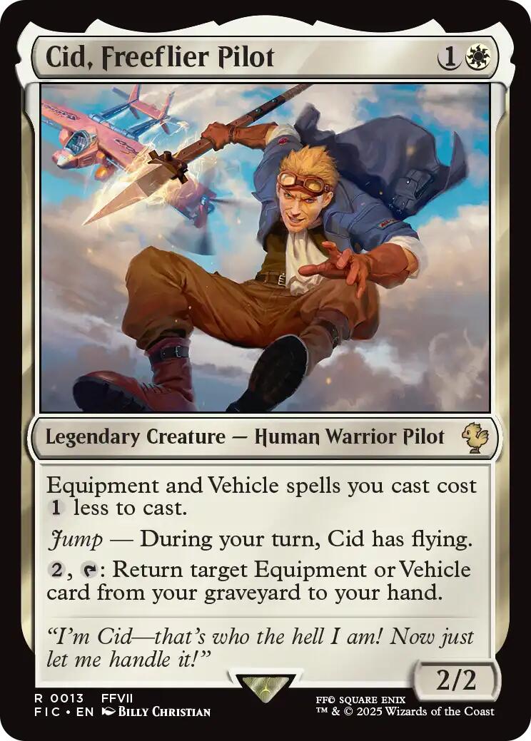 Cid, Freeflier Pilot (Surge Foil) [FINAL FANTASY Commander] | Jack's On Queen