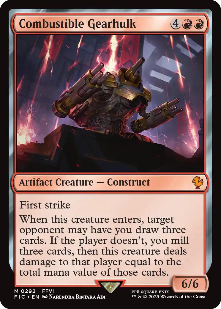 Combustible Gearhulk (Surge Foil) [FINAL FANTASY Commander] | Jack's On Queen