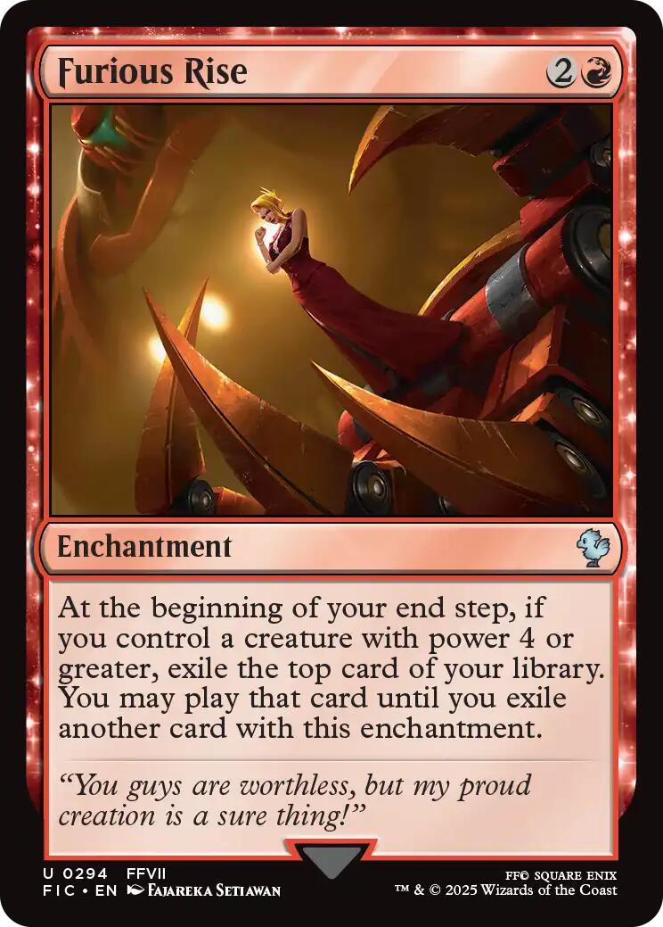 Furious Rise (Surge Foil) [FINAL FANTASY Commander] | Jack's On Queen
