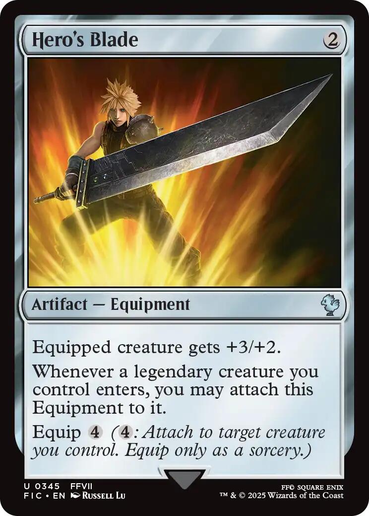 Hero's Blade (Surge Foil) [FINAL FANTASY Commander] | Jack's On Queen