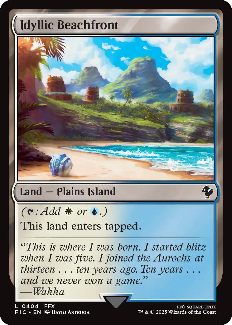 Idyllic Beachfront (Surge Foil) [FINAL FANTASY Commander] | Jack's On Queen