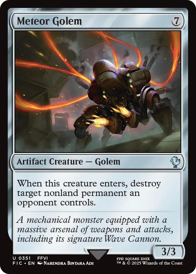 Meteor Golem (Surge Foil) [FINAL FANTASY Commander] | Jack's On Queen