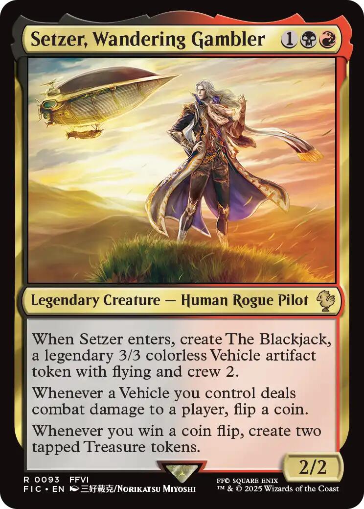 Setzer, Wandering Gambler (Surge Foil) [FINAL FANTASY Commander] | Jack's On Queen