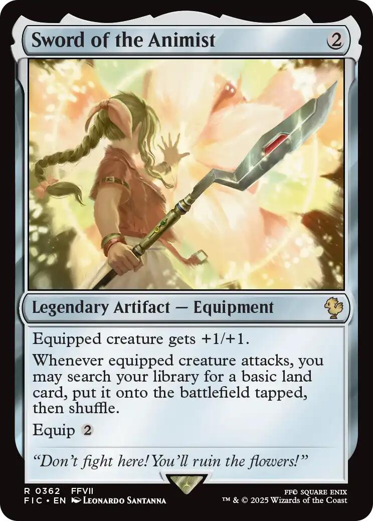 Sword of the Animist (Surge Foil) [FINAL FANTASY Commander] | Jack's On Queen