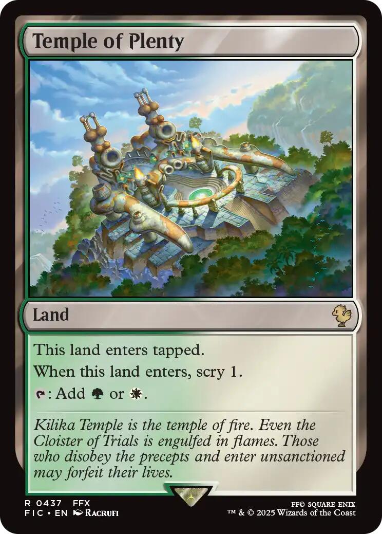 Temple of Plenty (Surge Foil) [FINAL FANTASY Commander] | Jack's On Queen