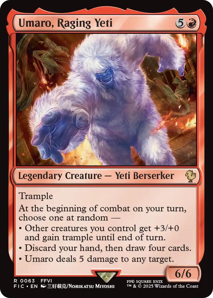 Umaro, Raging Yeti (Surge Foil) [FINAL FANTASY Commander] | Jack's On Queen