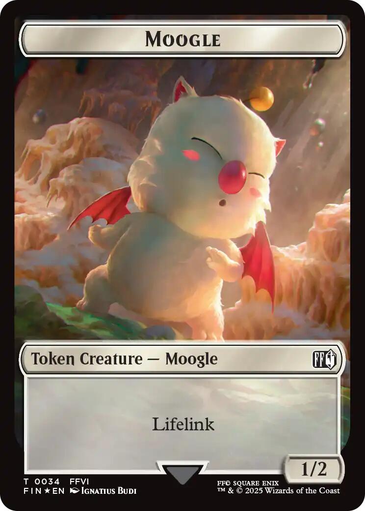 Moogle // Zombie Double-Sided Token (Surge Foil) [FINAL FANTASY Commander Tokens] | Jack's On Queen