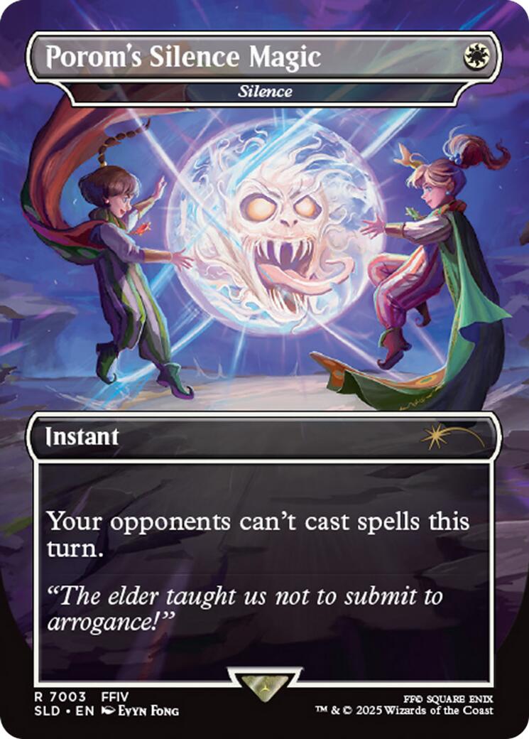 Porom's Silence Magic - Silence (Rainbow Foil) [Secret Lair Drop Series] | Jack's On Queen