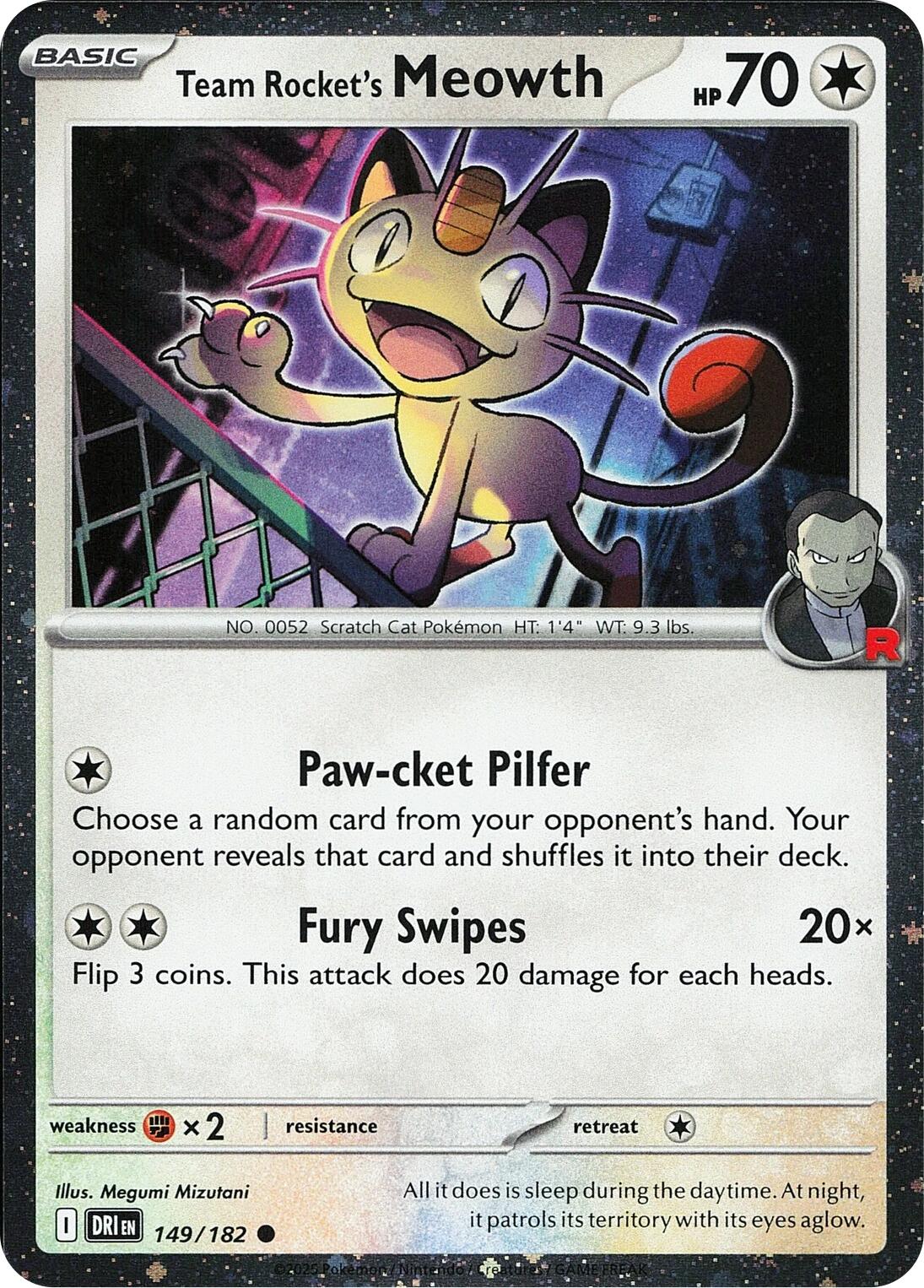 Team Rocket's Meowth (149/182) (Cosmos Holo) [Miscellaneous Cards] | Jack's On Queen