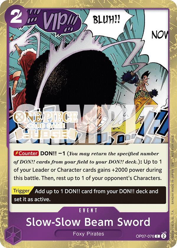 Slow-Slow Beam Sword (Judge Pack Vol. 6) (OP07-076) [One Piece Promotion Cards] | Jack's On Queen