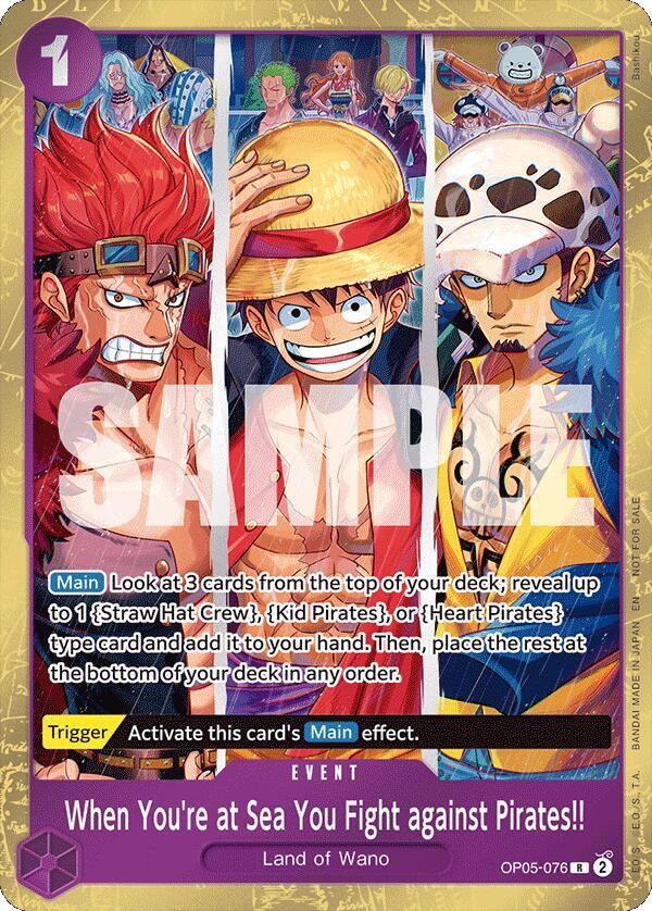 When You're at Sea You Fight against Pirates!! (2025 Pirates League Store Qualifier Winner) (OP05-076) [One Piece Promotion Cards] | Jack's On Queen