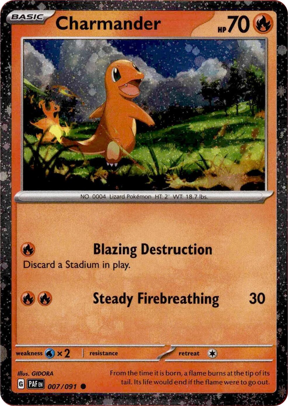 Charmander (007/091) (Cosmos Holo) [Scarlet & Violet: Paldean Fates] | Jack's On Queen