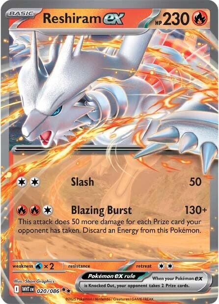 Reshiram ex (020/086) [Scarlet & Violet: White Flare] | Jack's On Queen